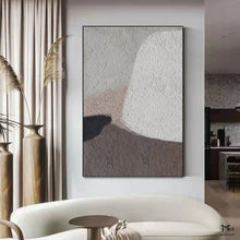 Load image into Gallery viewer, Beige Brown Abstract Painting On Canvas Living Room Art Ap109