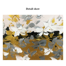 Load image into Gallery viewer, Gold And Silver Handmade Acrylic Canvas Texture Abstract Art Gp051