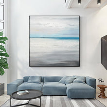 Load image into Gallery viewer, Beach Painting on Canvas Blue Ocean Painting Bedroom Ap103