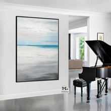 Load image into Gallery viewer, Beach Painting on Canvas Blue Ocean Painting Bedroom Ap103