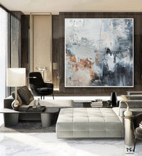 Load image into Gallery viewer, Grey Beige Abstract Painting Wall Art For Living Room Ap118