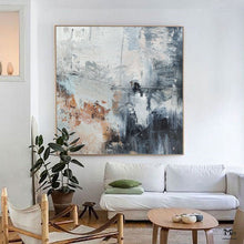 Load image into Gallery viewer, Grey Beige Abstract Painting Wall Art For Living Room Ap118