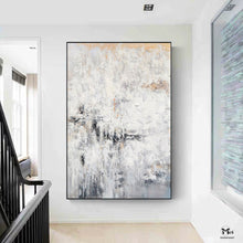 Load image into Gallery viewer, Large Abstract White Painting Heavy Textured Painting For Living Room Kp008