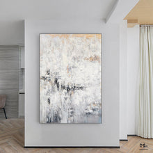 Load image into Gallery viewer, Large Abstract White Painting Heavy Textured Painting For Living Room Kp008