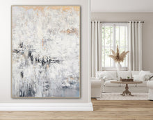 Load image into Gallery viewer, Large Abstract White Painting Heavy Textured Painting For Living Room Kp008