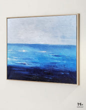 Load image into Gallery viewer, Blue Ocean Canvas Painting Bright Wall Painting Ap124