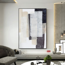 Load image into Gallery viewer, Beige Minimalist Abstract Painting Beige and White Minimalist Art Qp054