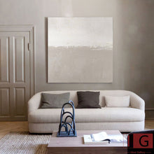 Load image into Gallery viewer, Beige And White Beige Minimalist Painting Beige And White Canvas Art Qp045
