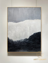 Load image into Gallery viewer, Black And White Minimalist Canvas Art Grey Abstract Painting Ap024
