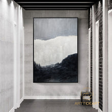 Load image into Gallery viewer, Black And White Minimalist Canvas Art Grey Abstract Painting Ap024