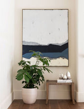 Load image into Gallery viewer, Grey Beige Navy Painting on Canvas, Large Textured Acrylic Room Decor Gp083