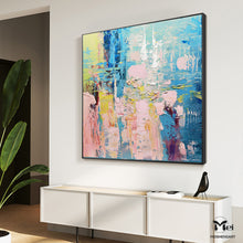 Load image into Gallery viewer, Colorful Painting On Canvas Pink Blue Painting Wall Decor Ap105
