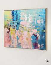 Load image into Gallery viewer, Colorful Painting On Canvas Pink Blue Painting Wall Decor Ap105