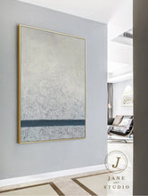 Load image into Gallery viewer, Large Original Gray Abstract Painting Acrylic Painting Qp058