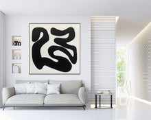 Load image into Gallery viewer, Black And White Canvas Black Lines on Canvas Wall Decor Kp049