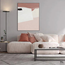 Load image into Gallery viewer, Blush Pink Wall Art 3D Textured Painting Minimalisrt Art For Bedroom Ap119