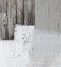 Load image into Gallery viewer, Grey And Gold Art White Painting Modern Wall Art Original Artwork Bedroom Decor Dp040