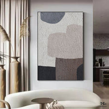 Load image into Gallery viewer, Beige Gray Minimalist Abstract Painting Living Room Nordic Painting Ap111