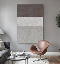 Load image into Gallery viewer, Gray Beige Brown Texture Painting Abstract Canvas Art Minimalist Art Ap110