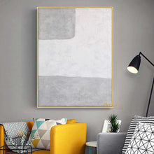 Load image into Gallery viewer, Gray And White Abstract Art Textured Acrylic Decor Minimalist Painting Dp039
