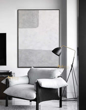 Load image into Gallery viewer, Gray And White Abstract Art Textured Acrylic Decor Minimalist Painting Dp039