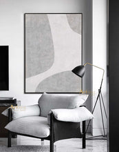 Load image into Gallery viewer, Gray And White Art Minimalist Painting Textured Acrylic Canvas Art Dp056
