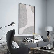 Load image into Gallery viewer, Gray And White Art Minimalist Painting Textured Acrylic Canvas Art Dp056