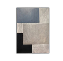 Load image into Gallery viewer, Black Blue Gray Abstract Painting on Canvas Contemporary Art Op090