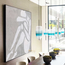 Load image into Gallery viewer, Nude Art Gray And White Art Abstract Painting Dp058