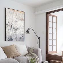 Load image into Gallery viewer, Large Abstract White Painting Heavy Textured Painting For Living Room Kp008
