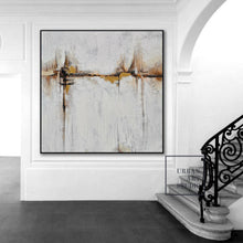 Load image into Gallery viewer, Beige Painting Gold Painting Ocean Landscape Painting Office Decor Bp100