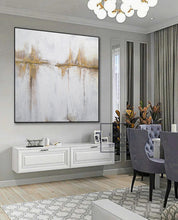 Load image into Gallery viewer, Beige Painting Gold Painting on Canvas Wall Art Office Decor Bp080