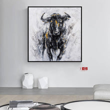 Load image into Gallery viewer, Bull Painting Bull Wall Decor Highland Cow Abstract Painting Qp049