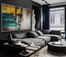 Load image into Gallery viewer, Texture Palette Knife Modern Wall Art Colorful Artwork Ap129