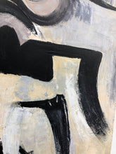 Load image into Gallery viewer, Black And White Abstract Painting On Canvas For Living Room Kp034