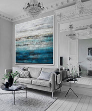 Load image into Gallery viewer, Modern Abstract Sky Sea Ocean Abstract Acrylic Painting Ap090