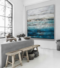 Load image into Gallery viewer, Modern Abstract Sky Sea Ocean Abstract Acrylic Painting Ap090