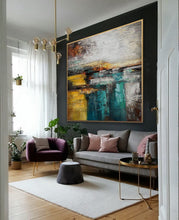 Load image into Gallery viewer, Texture Palette Knife Modern Abstract Art Hand Painted Colorful Painting Ap047