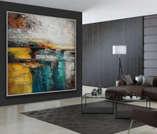 Load image into Gallery viewer, Texture Palette Knife Modern Abstract Art Hand Painted Colorful Painting Ap047