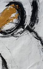 Load image into Gallery viewer, Gold Black White Minimal Abstract Acrylic Painting on Canvas Office Art Ap087