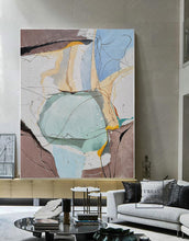 Load image into Gallery viewer, Original Green Abstract Painting, Minimalist Abstract Painting Bl006