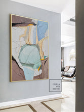 Load image into Gallery viewer, Original Green Abstract Painting, Minimalist Abstract Painting Bl006