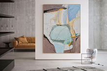 Load image into Gallery viewer, Original Green Abstract Painting, Minimalist Abstract Painting Bl006