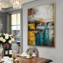 Load image into Gallery viewer, Gray White Brown Heavy Rich Textured Neutral Color Abstract Painting Ap081