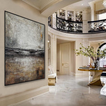 Load image into Gallery viewer, Vertical Neutral Color Textured Minimal Abstract Painting Ap068