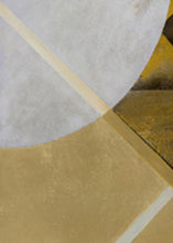 Load image into Gallery viewer, Yellow Gold Leaf Painting Grey And White Art Geometric Art Dp042