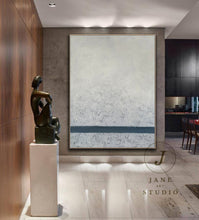 Load image into Gallery viewer, Large Original Gray Abstract Painting Acrylic Painting Qp058