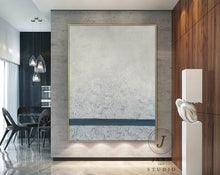 Load image into Gallery viewer, Large Original Gray Abstract Painting Acrylic Painting Qp058