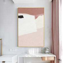 Load image into Gallery viewer, Blush Pink Wall Art 3D Textured Painting Minimalisrt Art For Bedroom Ap119