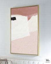 Load image into Gallery viewer, Blush Pink Wall Art 3D Textured Painting Minimalisrt Art For Bedroom Ap119
